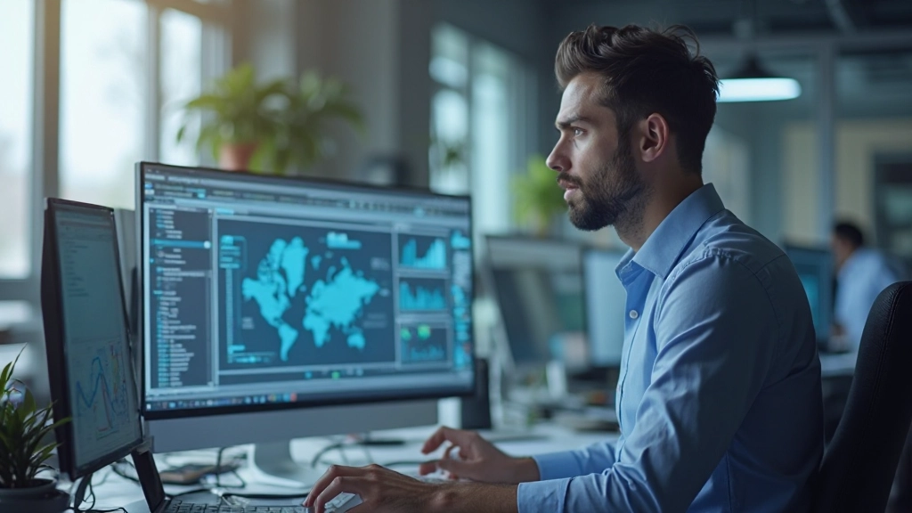 Данные контроля качества и метрики производства на экране монитора